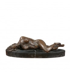 Scultura in bronzo erotico di una donna nuda
