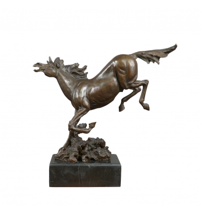 Statue en bronze d'un Cheval - Sculpture équestre - 