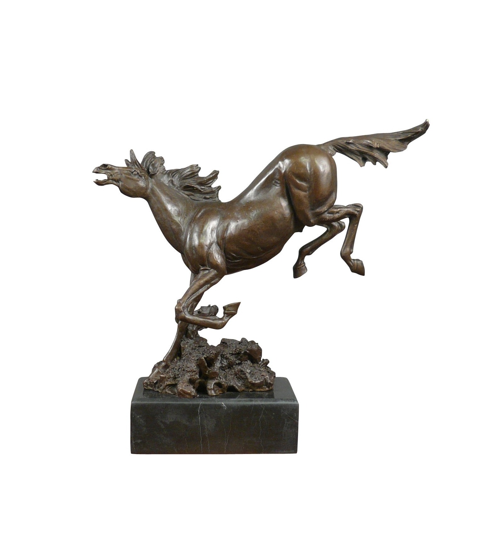 Bronzen Beeld van een Paard en de Beeld