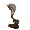 Skulptur eines Bronzefisches - Schwertfisch