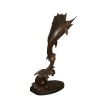 Скульптура из бронзы - меч - статуя Рыбалка на море