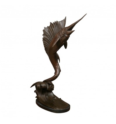 Escultura de bronce - pez espada