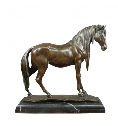 Statua in bronzo di un cavallo, Sculture e mobili art deco - 