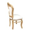 Sedia barocco bianco in legno massello oro e bianco - Mobili barocco