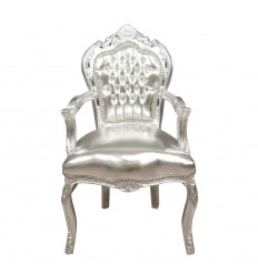 Серебряное кресло барокко