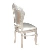 Ezüst barokk szék - barokk bútor a nappaliban - 