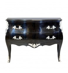 Black Baroque chest of drawers