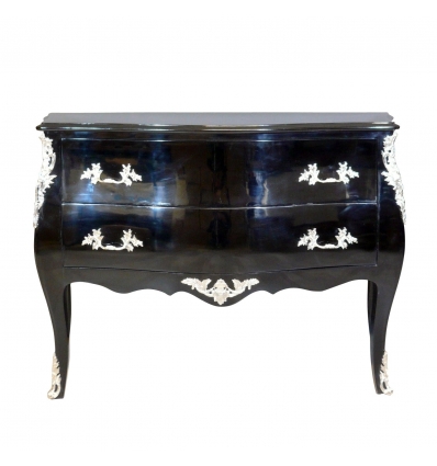 Stílus fekete barokk komód Louis XV - barokk bútor