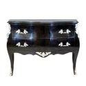 Stílus fekete barokk komód Louis XV - barokk bútor