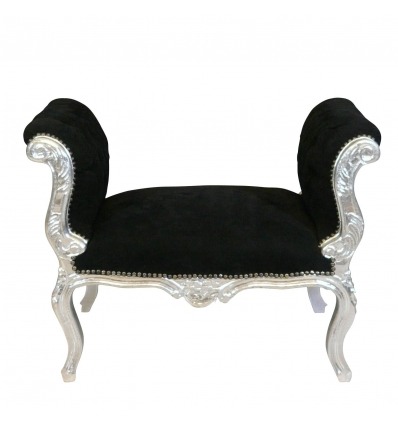 Argento e nero sedile barocco