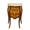 Louis XV chest of drawers with beige marble