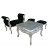 Dohányzóasztal barokk ezüst - szék és szék