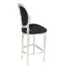 Barhocker Stuhl Barock schwarz und silber