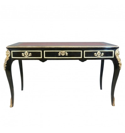 Louis XV escritorio estilo boulle negro