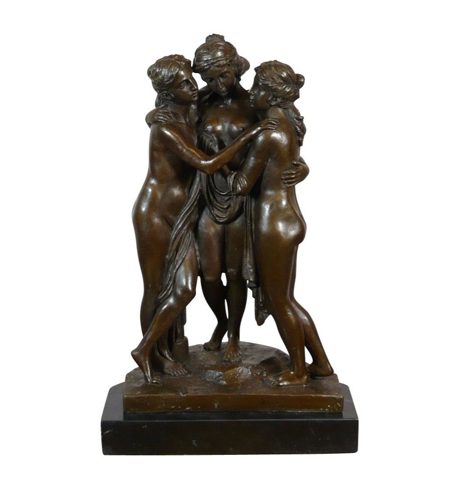 Steil criticus routine Bronzen standbeeld-de drie Graces-sculpturen van de Griekse godin