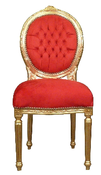 Chaise médaillon rouge