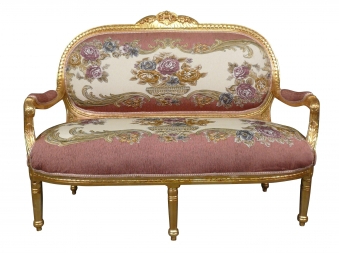 Canapé Louis XVI rose