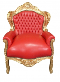 Fauteuil baroque rouge en vente sur ebay