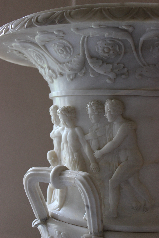 vase Médicis en marbre blanc