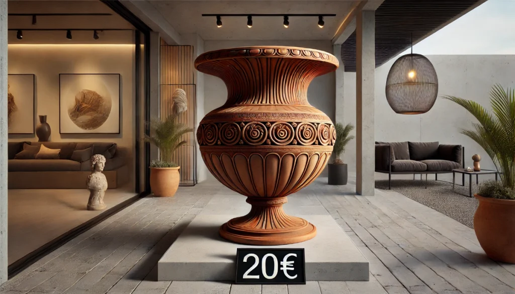 Vase en terre cuite Médicis avec col très large - Élégance classique à 20€