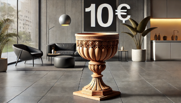 ase Médicis en terre cuite forme de calice - Élégance intemporelle à 10€