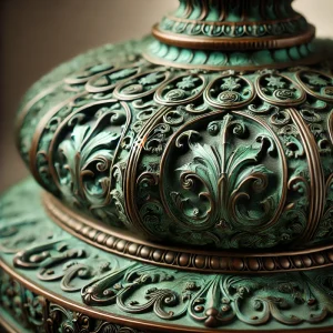 Pied en bronze de lampe tiffany - Lampes