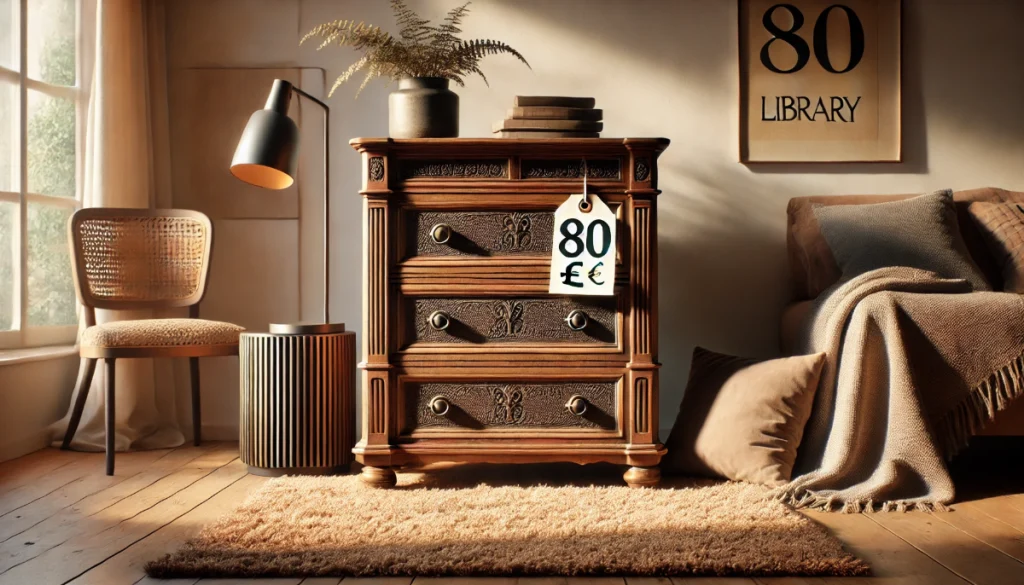 Commode ancienne occasion en bois de style vintage