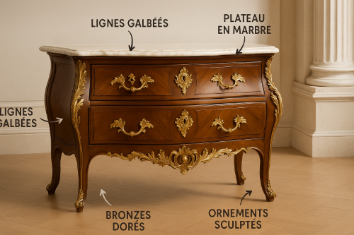 Reconnaître une commode louis xv