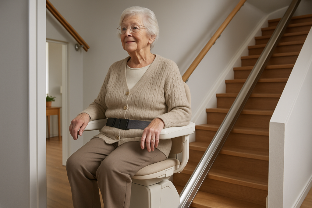 Monte escalier pour personne âgée à domicile