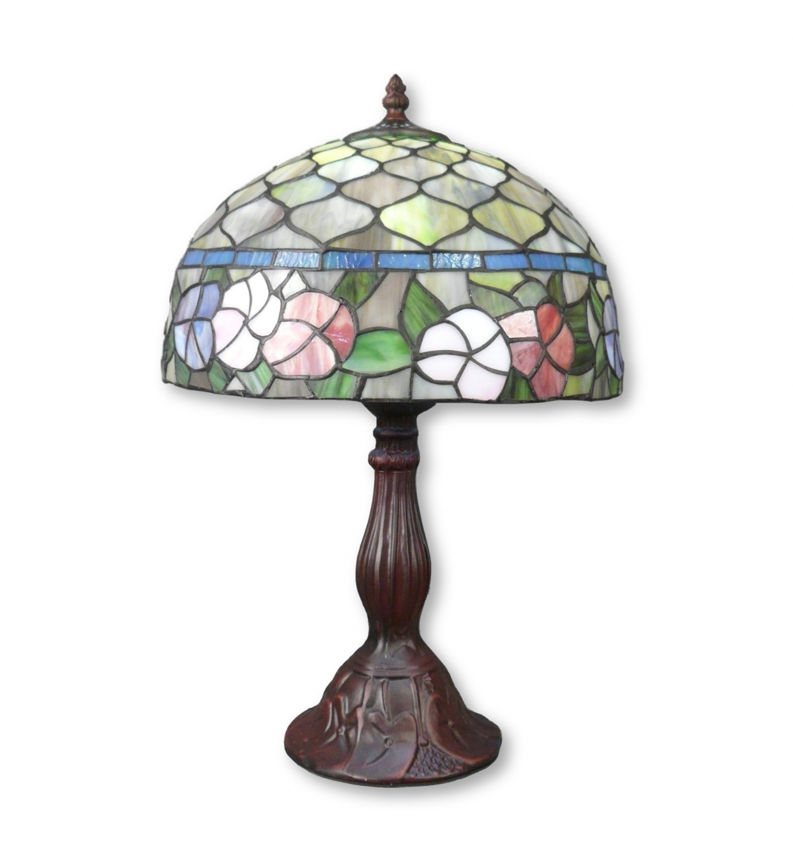 lampe tiffany h 46 cm - Idée cadeau Noël 2025 Lampe Tiffany en verre coloré
