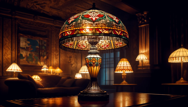 lampes art deco style tiffany 1930 - Lampes art déco Tiffany Lampe art déco tiffany 1930
