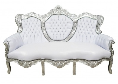 Canapé baroque blanc