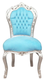chaise baroque bleue