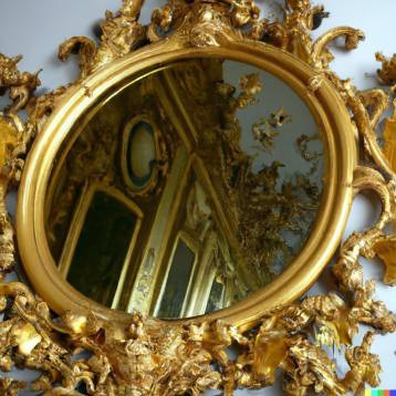 Le miroir baroque doré d'occasion