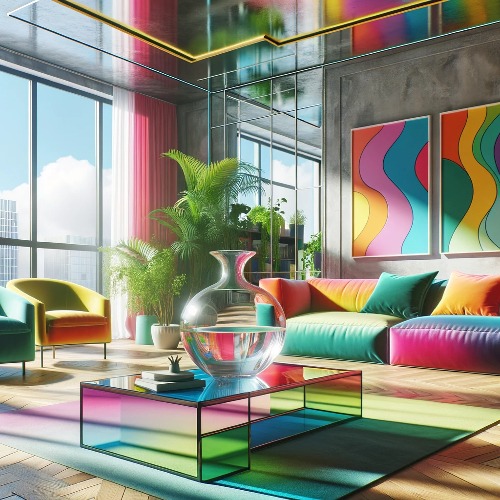 Vase plastique transparent