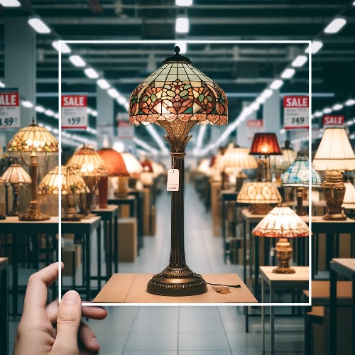 Lampadaire Tiffany Soldes