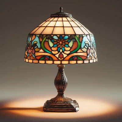 Abat-jour en verre ancien