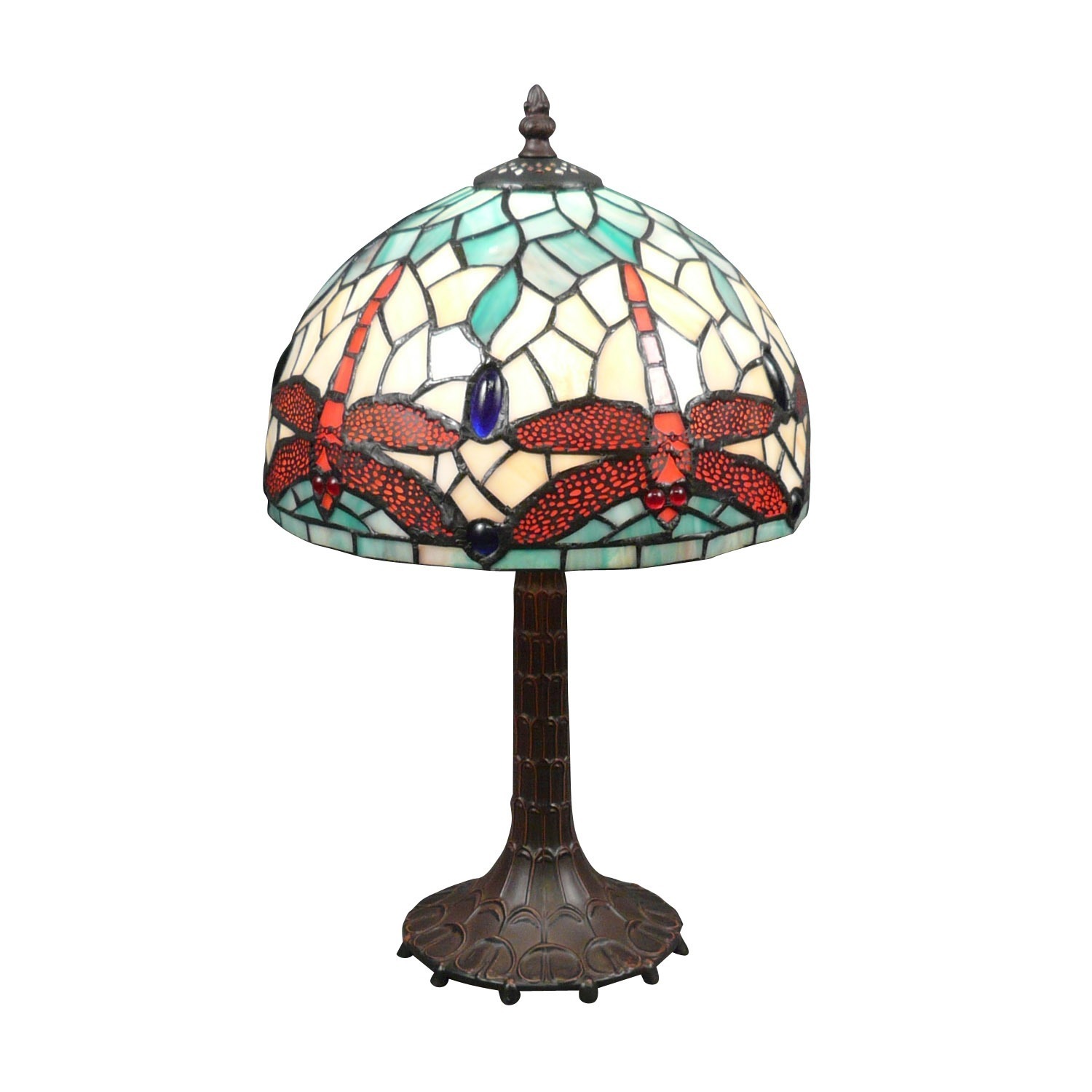 Lampe Tiffany libellules de style art nouveau 2 Lampe Tiffany libellules - Lampes art nouveau