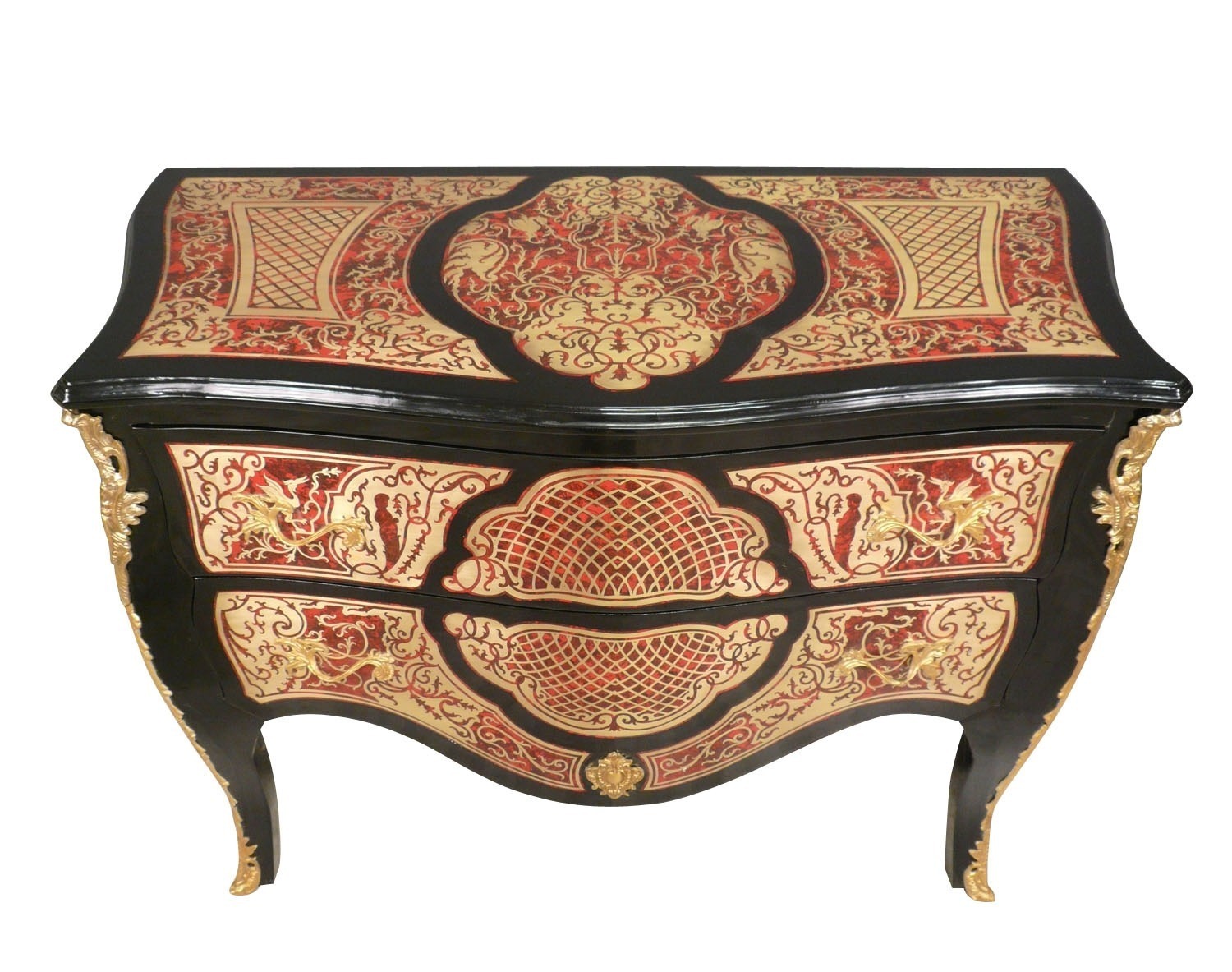 Commode Louis XV style Boulle 4 Commode style Louis XV époque Boulle