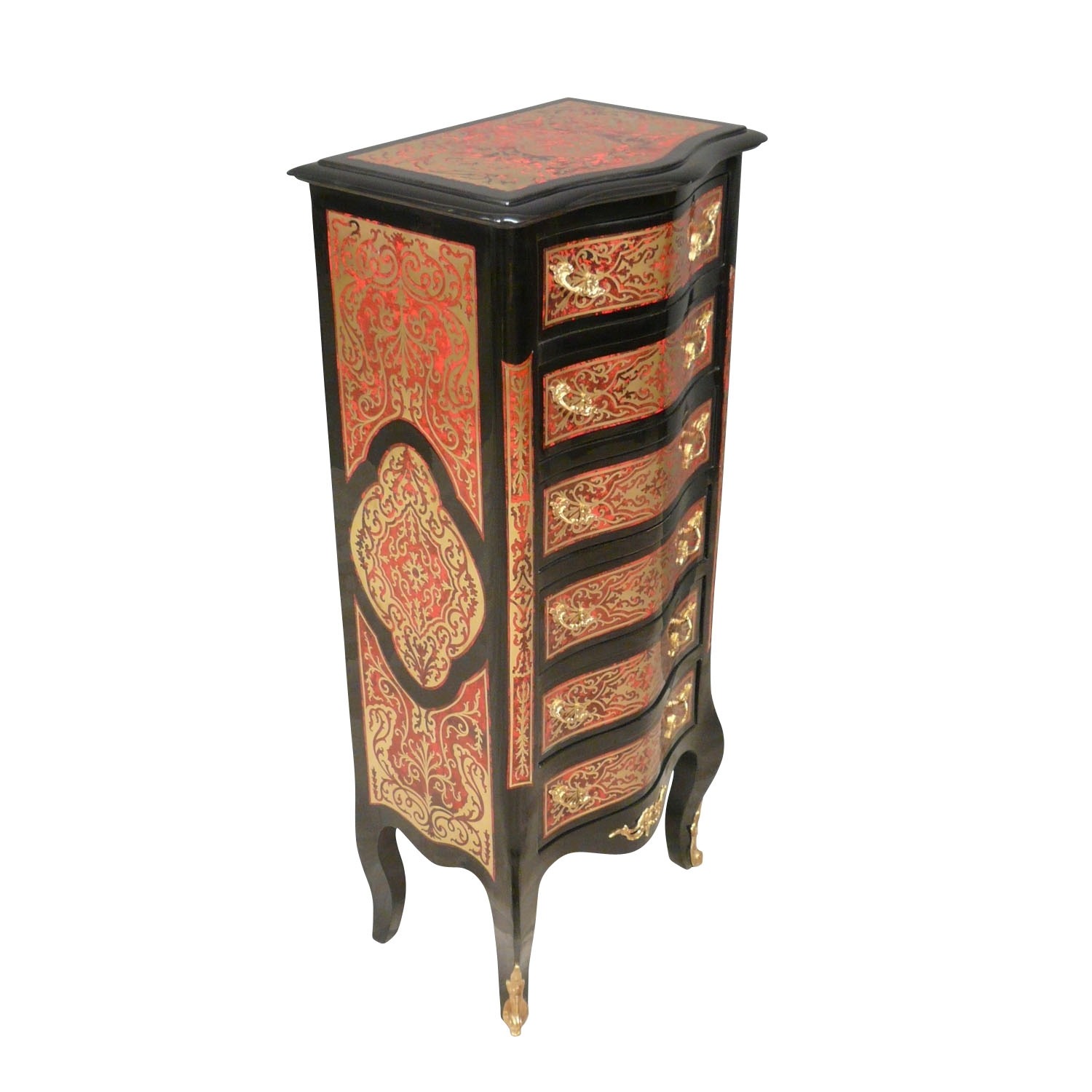 Commode Louis XV style boulle 3 Commode Louis XV noire