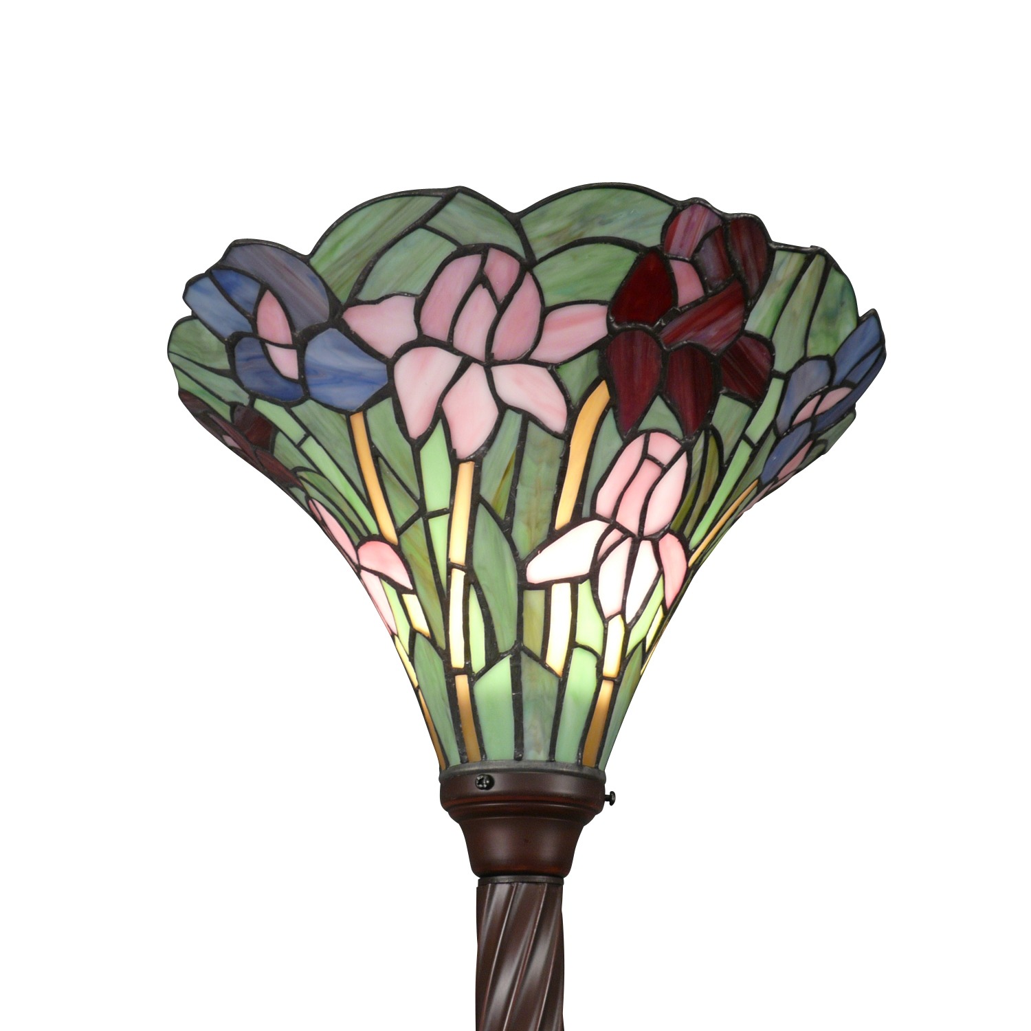 Lampadaire Tiffany torchère avec des tulipes 4 Lampadaire Tiffany tulipes