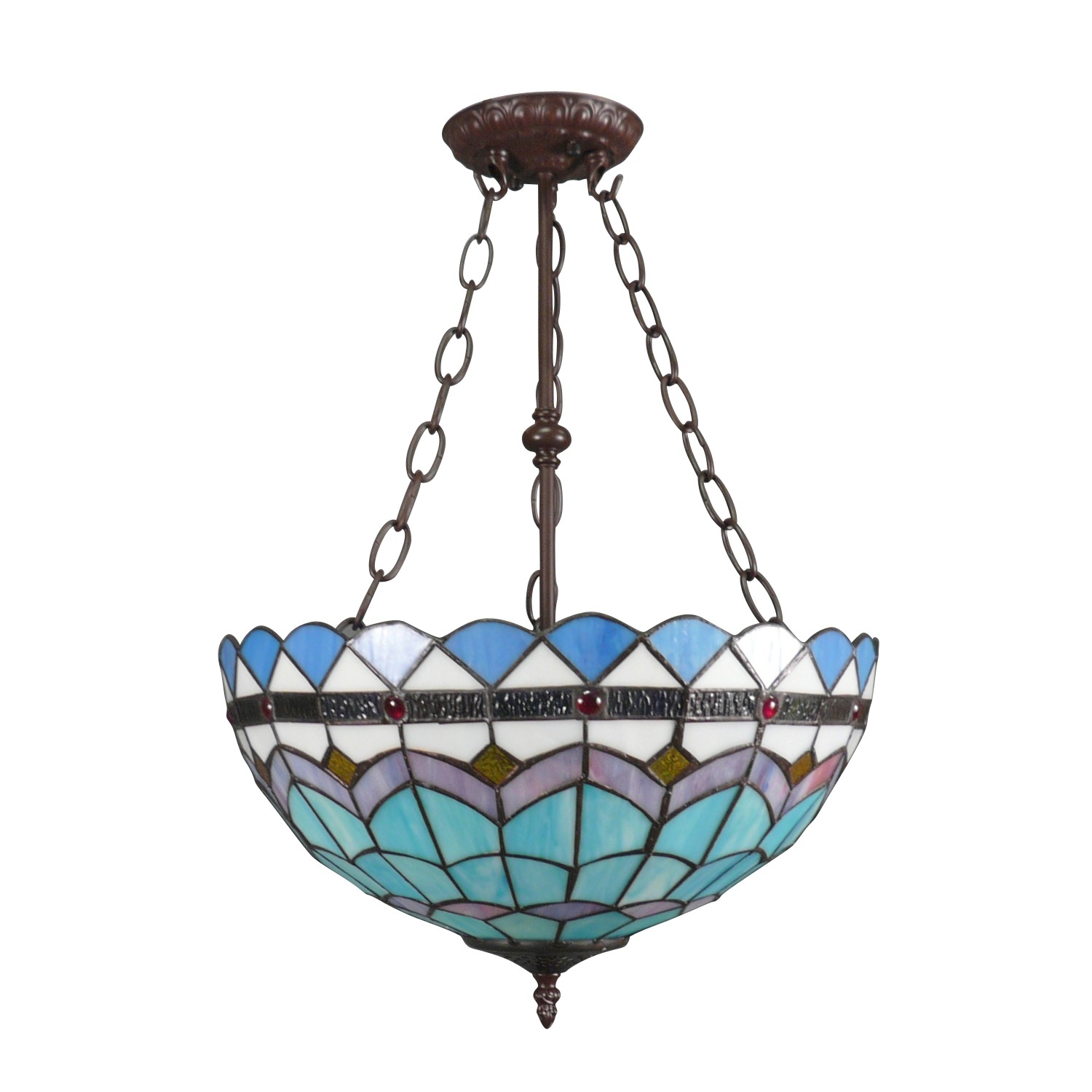 Lustre Tiffany de série Méditerranée 2 Lustre Tiffany de série Méditerranée -