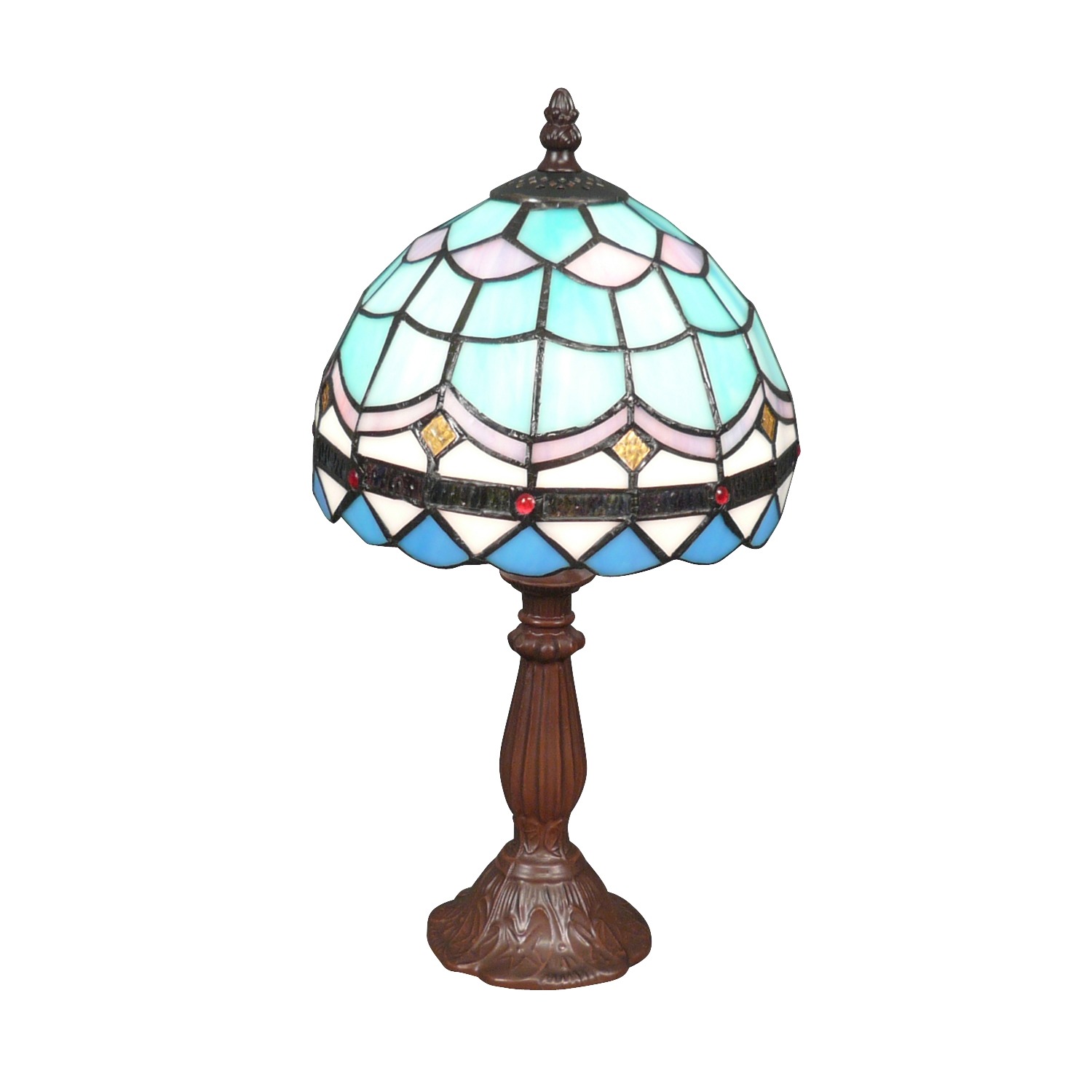 Lampe Tiffany bleu méditerranéen -