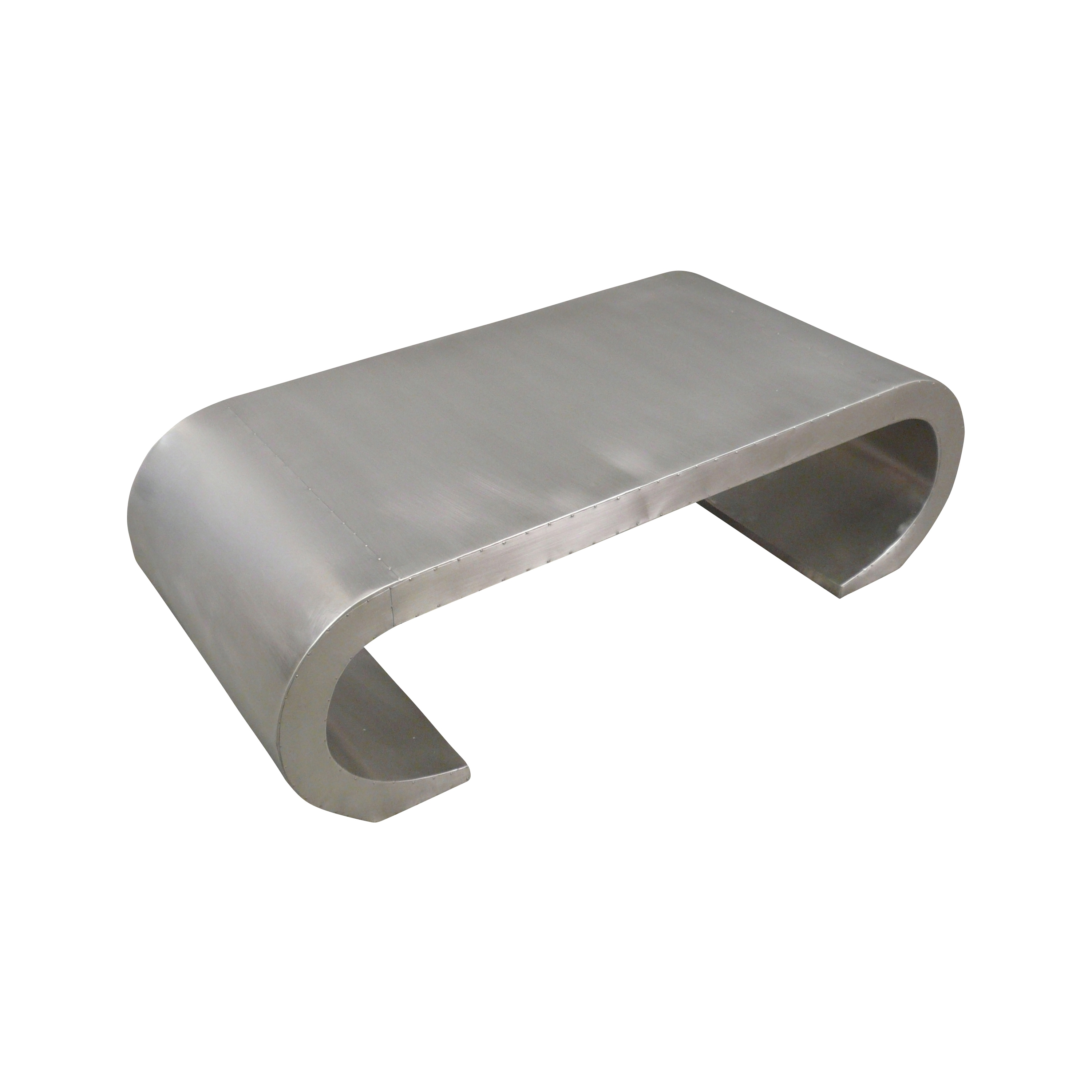 Table basse aviateur en aluminium 2 Table basse aviateur
