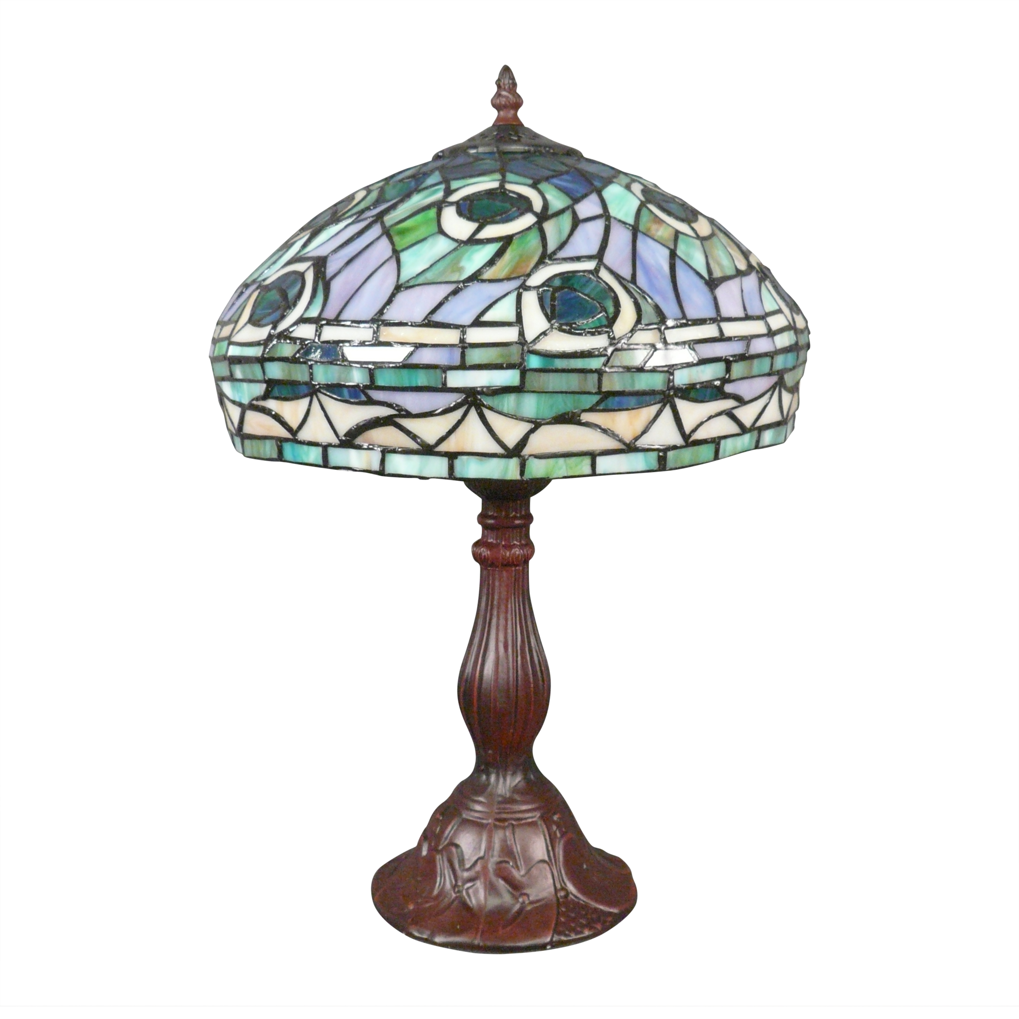 Lampe Tiffany style "Peacock" 4 Lampe style Tiffany "Peacock"