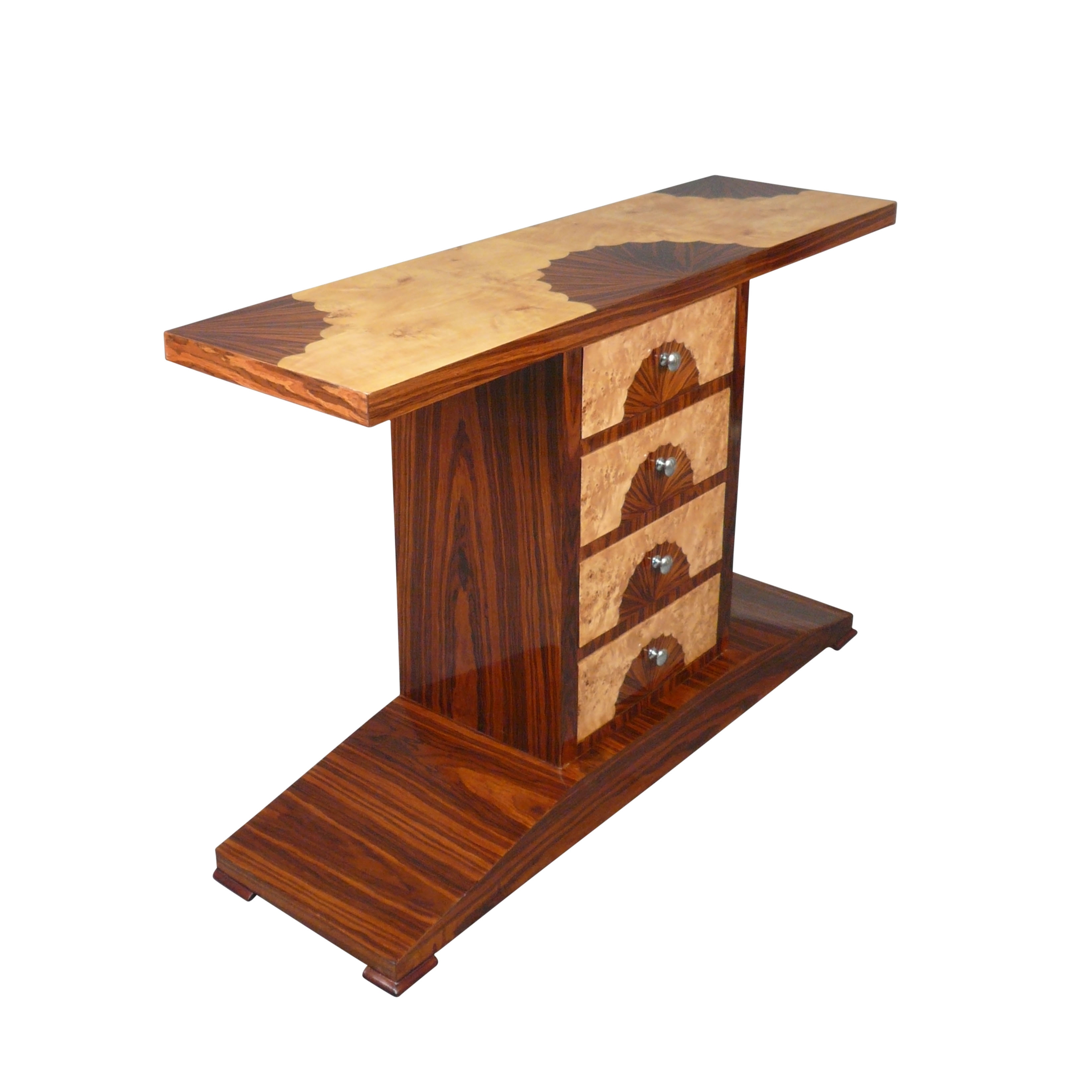 Console style 1930 art déco 4 tiroirs