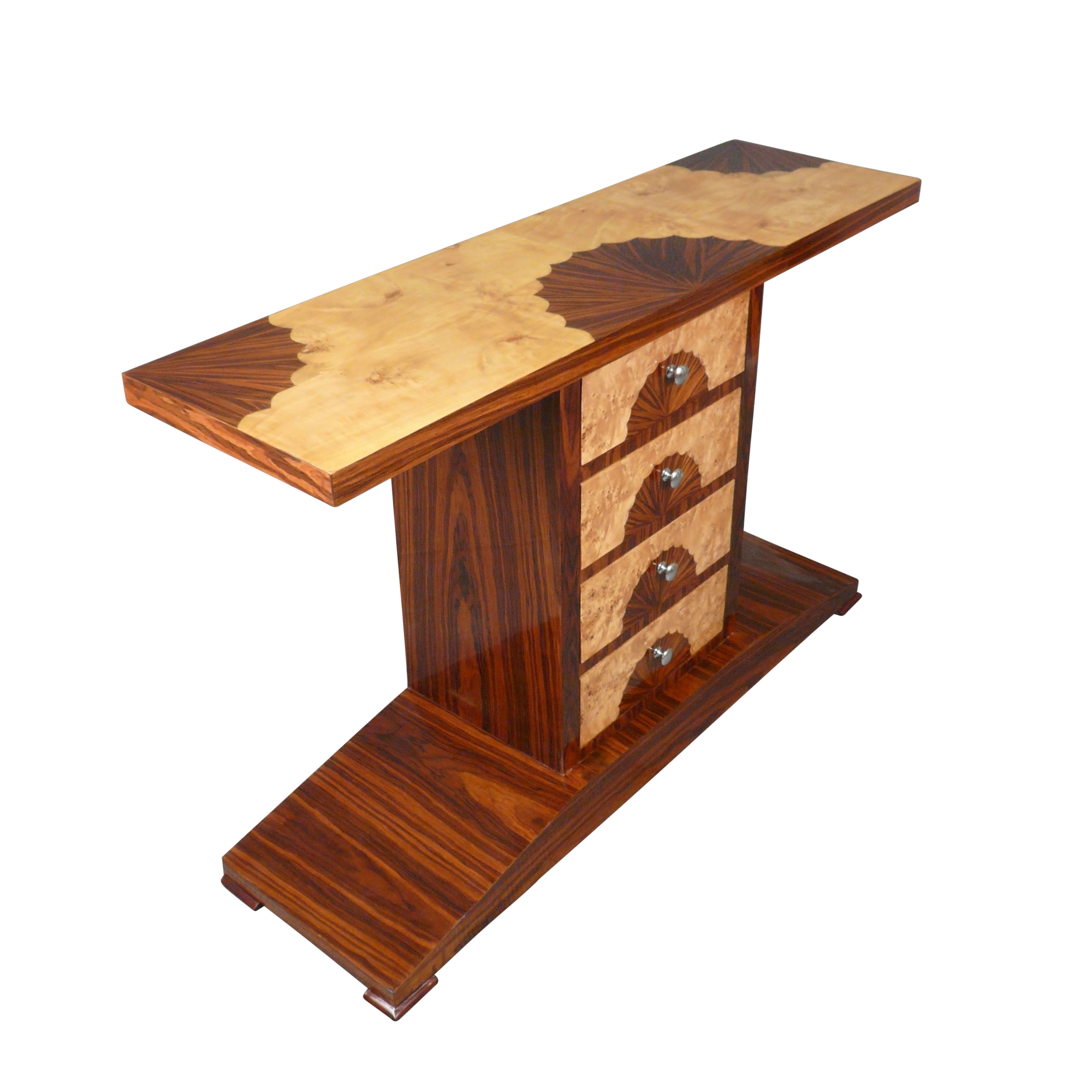Console style art déco 4 tiroirs - Meubles des années 30