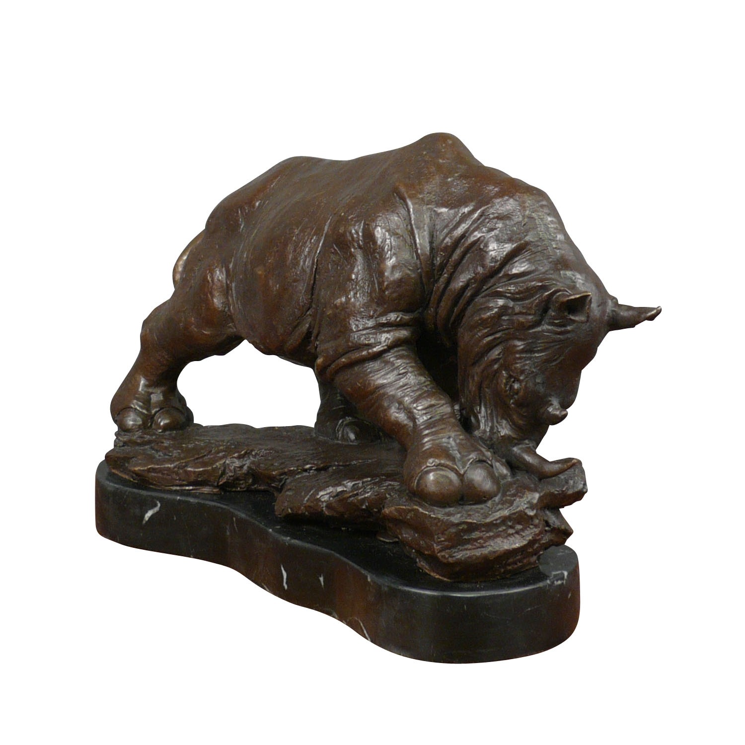 Statue en bronze - Le Rhinocéros - Sculptures en bronze -